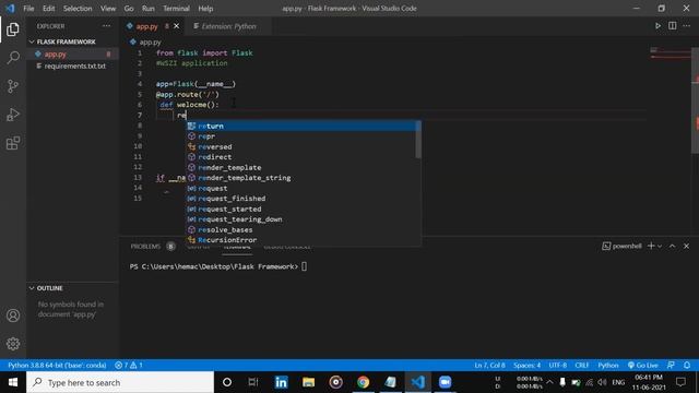 Introduction To Flask Web Framework | Understanding A Sample Flask Web Application Skeleton смотреть онлайн
