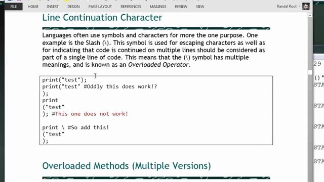 Python Mod02-07 The Line Continuation Character смотреть онлайн