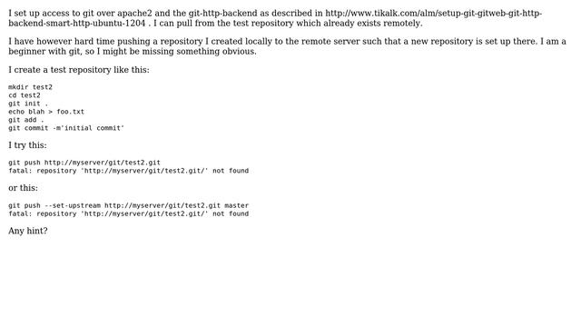 DevOps & SysAdmins: git: create new remote repo with http backend? смотреть онлайн