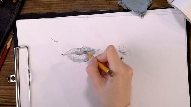 Как нарисовать губы поэтапно карандашом | Видео уроки рисования для начинающих. Обучение рисованию смотреть онлайн