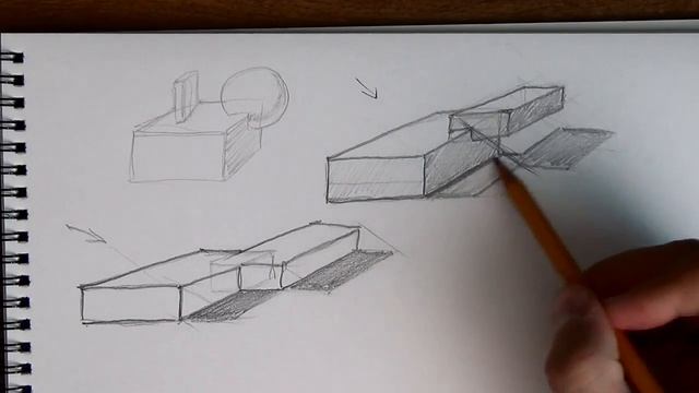Основы рисунка. Часть 13 - тени на комбинированных объектах смотреть онлайн
