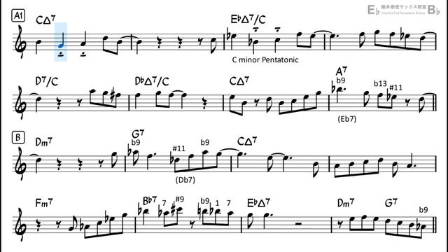 On Green Dolphin Street - Backing Track with Sheet Music for Alto Sax (Take-2) смотреть онлайн