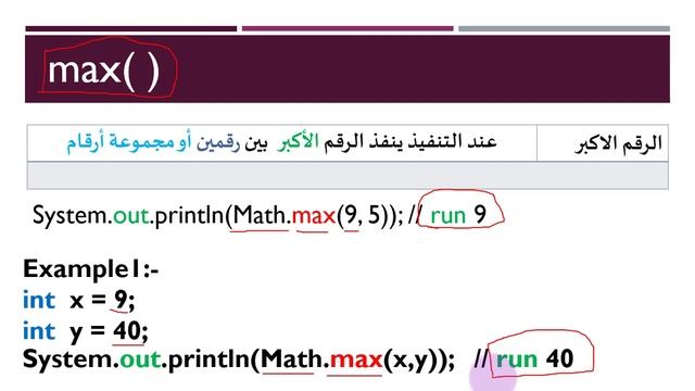 برمجة متقدمة محاضرة 10 شرح Mathematical function دالة ( ) Math.max смотреть онлайн