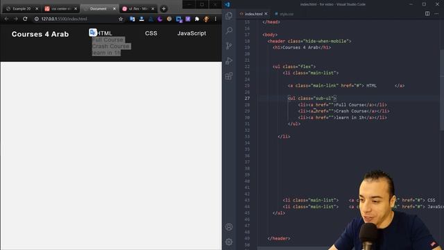#20.1 CSS Examples | css dropdown menu hover مثال بسيط смотреть онлайн