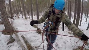Турклуб ЗиК. Этапы подъём и спуск по перилам в два участка