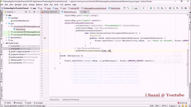 2 - Adding Values To Firebase Firestore with Android Application 2019 смотреть онлайн