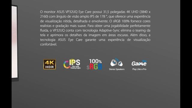 Monitor Asus Eye Care VP32UQ 31.5 4K смотреть онлайн