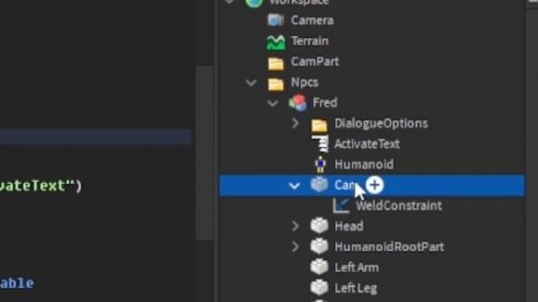 Camera for NPC Dialogue Tutorial in Roblox Studio
