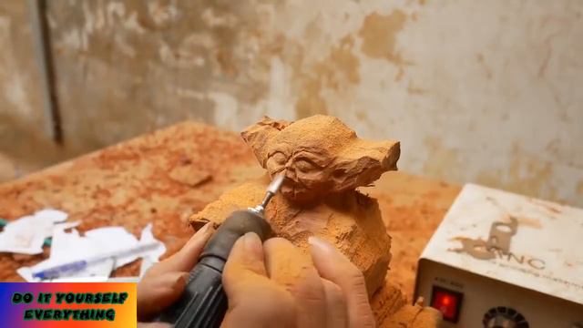 Making Yoda Star War from Wood - Amazing Wood Carving DIY смотреть онлайн