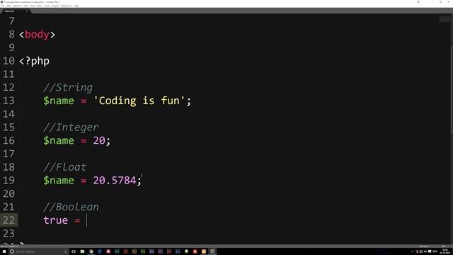 7 Different Data Types in PHP PHP Tutorial Learn PHP Programming PHP for Beginners смотреть онлайн