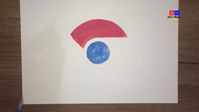 How to drawing Google Chrome logo - Watercolor painting смотреть онлайн