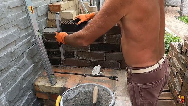 строим мангал, барбекю из кирпича своими руками. building a brick BBQ with your own hands смотреть онлайн