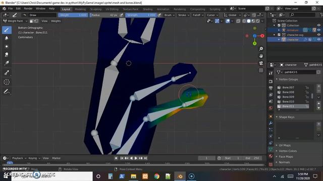Game Development in Python 2d Sprite Skeleton Animations with Inkscape and Blender Part 3 смотреть онлайн
