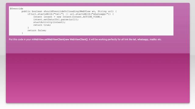 Android WebView err_unknown_url_scheme смотреть онлайн