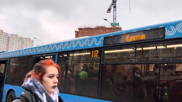 Автобус МАЗ-203.069 следует по маршруту 112 ”м. Братиславская - Капотня” смотреть онлайн