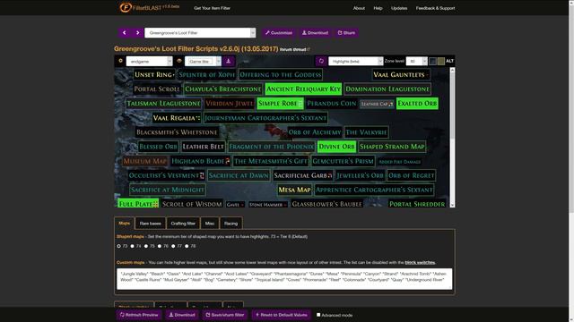 Path Of Exile: Greengroove's Loot Filter Scripts - 260j FB COLOR THEMES DEMO смотреть онлайн