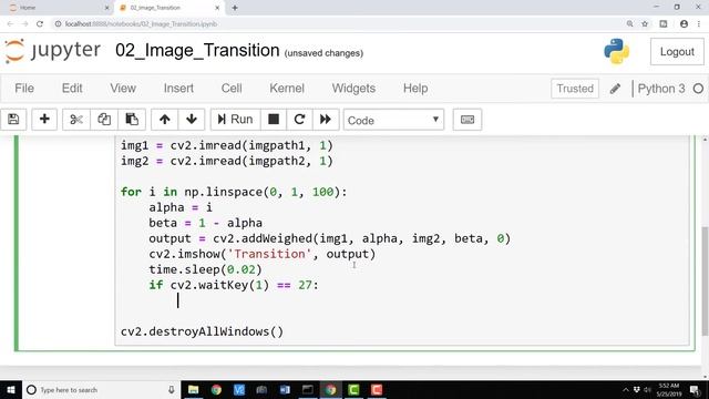 EP015 - Python OpenCV - Image Transition смотреть онлайн