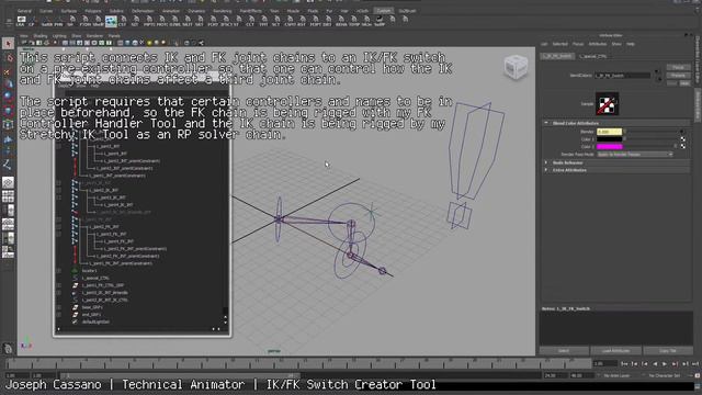 Maya MEL Script - IK/FK Switch Creator Tool смотреть онлайн