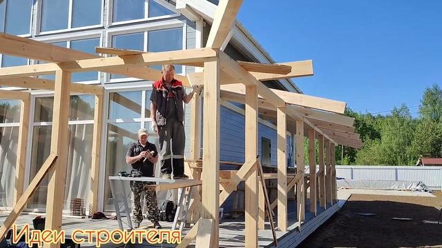 "Беседка-Веранда"к дому из дерева! смотреть онлайн