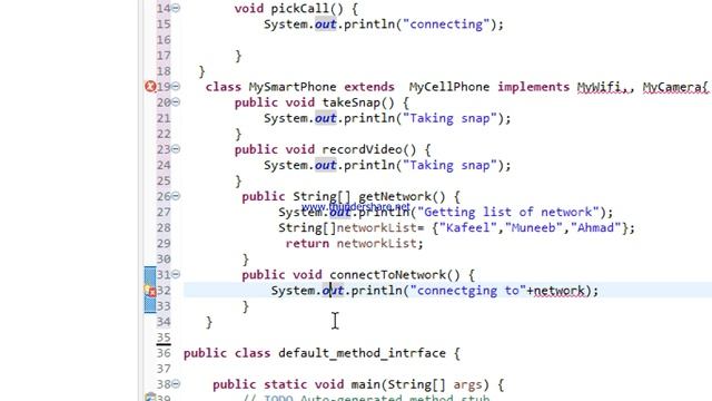 java interfaces Examples & Default method #defaultMethodInInterfaces смотреть онлайн