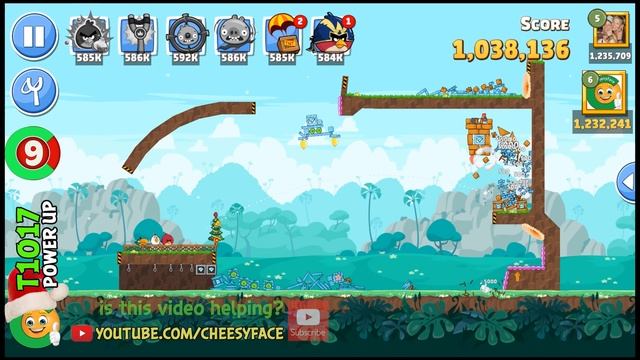 CheesyFace Final Score Level 9 Power UP T1017 Angry Birds Friends Tournament Walkthrough 16 12 2021 смотреть онлайн