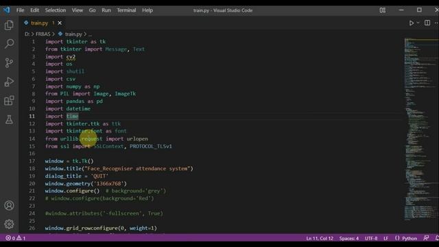 Face Recognition based Attendance System using Opencv Python and pillow, With Source Code смотреть онлайн