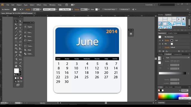 Tutorial Teaser - Draw a Vector Calendar смотреть онлайн