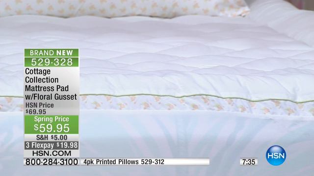 Cottage Collection Mattress Pad with Floral Gusset смотреть онлайн