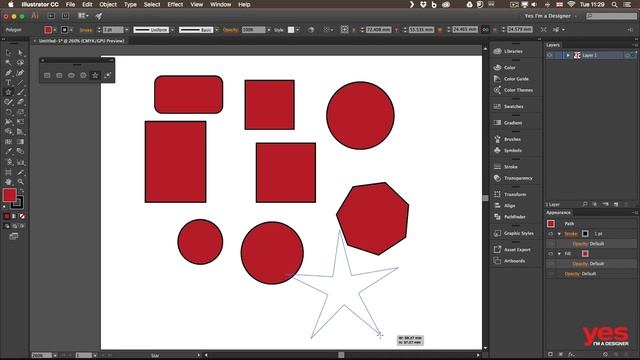 Shapes Adobe illustrator Class 7 Working On Objects Training Udemy Course смотреть онлайн