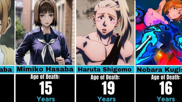 Age of Death of JuJutsu Kaisen Characters | JJK (World of Anime 3) смотреть онлайн