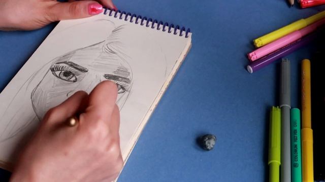 Как рисовать портрет / Как рисовать лицо портрет девушки / Рисунок карандашом Процесс смотреть онлайн