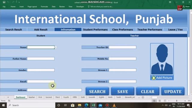 School Management System In Excel смотреть онлайн