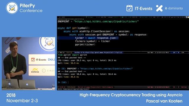 [ENG] Pascal van Kooten: "High-Frequency Cryptocurrency Trading using Asyncio" / #PiterPy смотреть онлайн