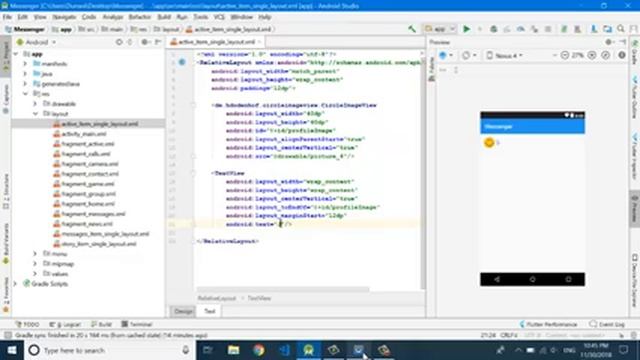 How To Create Facebook Messenger App In Android | Android Tutorials | Facebook Messenger | Part 6 смотреть онлайн