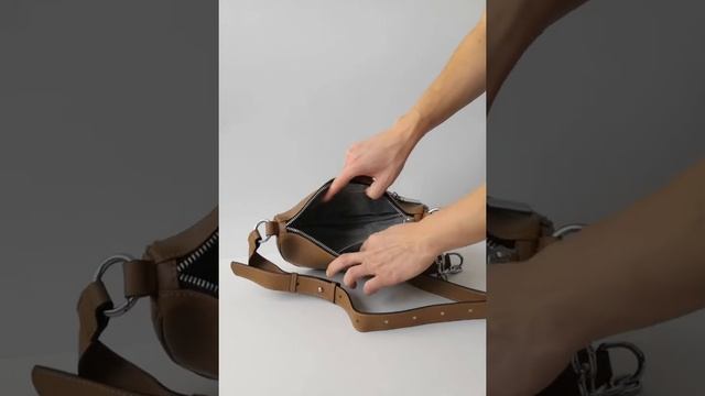 Женская сумка из натуральной кожи коричневого оттенка смотреть онлайн