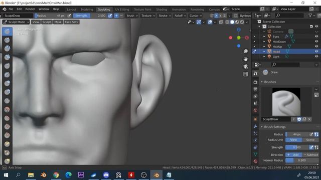 Omni Man sculpt in Blender 2.0 смотреть онлайн