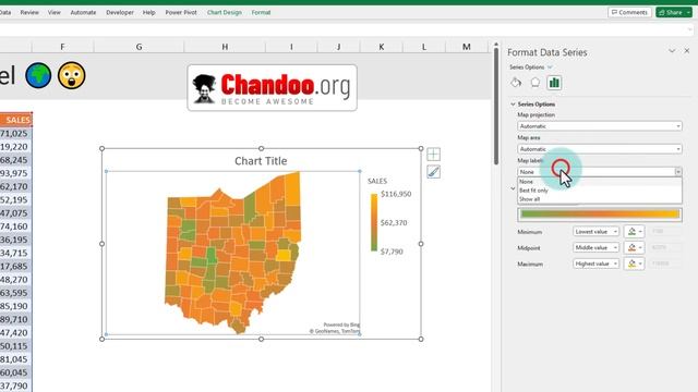 How to make a Map Chart in Excel - Quick & Simple Tutorial смотреть онлайн