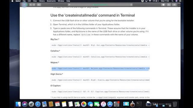 Create a Bootable Install usb Mac OS X Mojave 10.14 (Terminal) смотреть онлайн