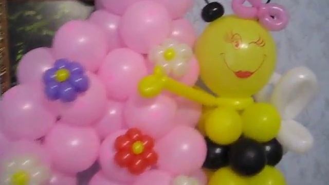 Красивая единичка из воздушных шаров (beautiful unit of balloons) смотреть онлайн