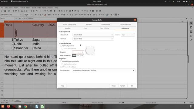 Text Alignment in LibreOffice Calc смотреть онлайн