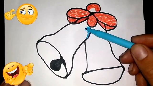 How To Draw Christmas Bells For Kids | Как нарисовать рождественские колокольчики для детей Tobiart