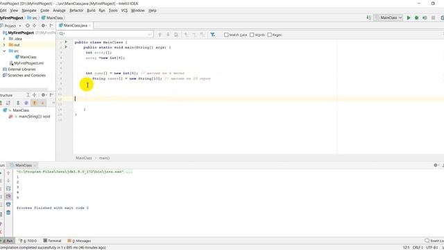 Уроки по Java. Одномерные массивы в джава смотреть онлайн