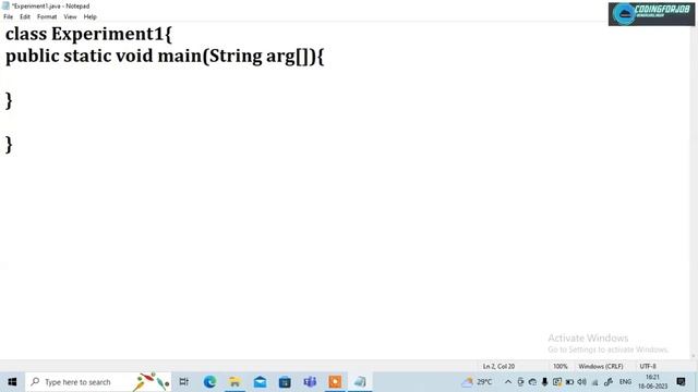 Experiment1.java| First Java Program Hello world смотреть онлайн