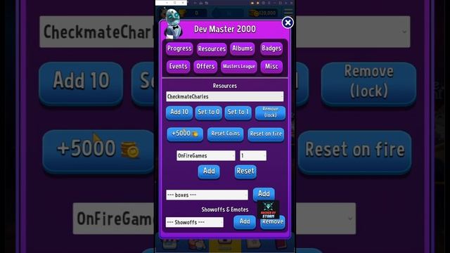 Match Masters Developer Panel Hack #matchmasters