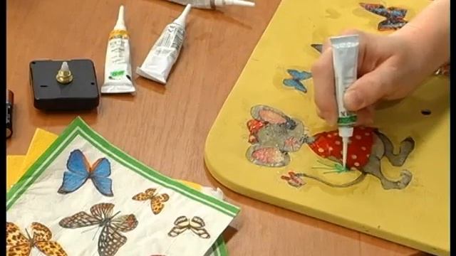 Детские часы. Декупаж смотреть онлайн