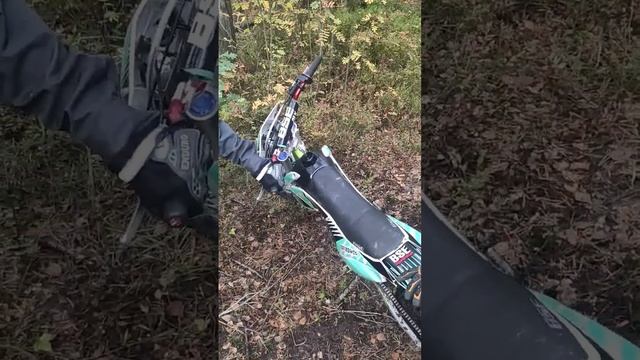 КАК ВЫПРЯМИТЬ РУЛЬ НА ПИТБАЙКЕ В ЛЕСУ