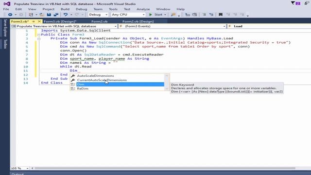 Programming in VB.NET: Fill TreeView from SQL Database in VB.NET смотреть онлайн