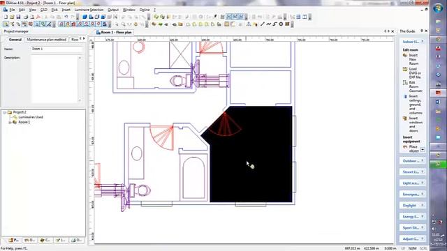 Lighting for Bedroom (DIAlux) смотреть онлайн