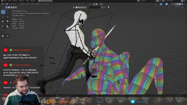 Монстресса. Текстуринг в Substance Painter и UV в Blender #10 смотреть онлайн