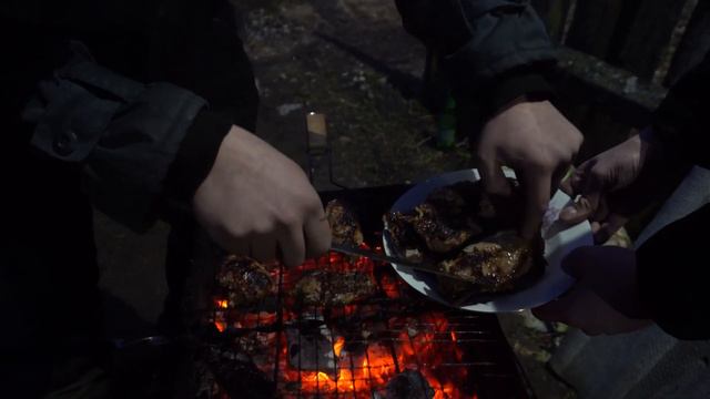 23 февраля! Шашлык, скумбрия гриль и 50 грамм! Всех с прошедшим МУЖИКИ! смотреть онлайн